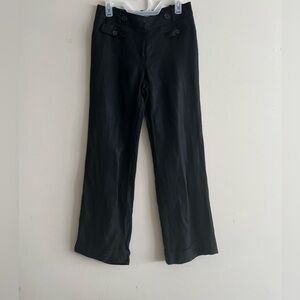 And Taylor linen black wide leg pants